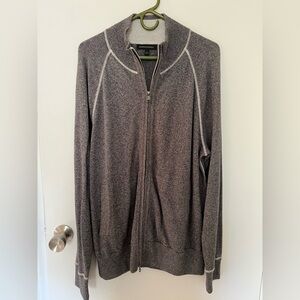 Banana Republic Charcoal Zip-Up Sweater